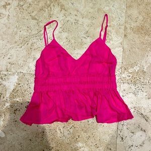 pink flowy tank top